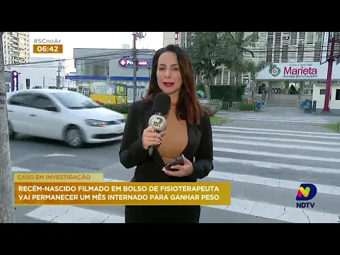 Recém-nascido gravado em ‘dancinha’ com fisioterapeuta em Itajaí permanece internado no hospital