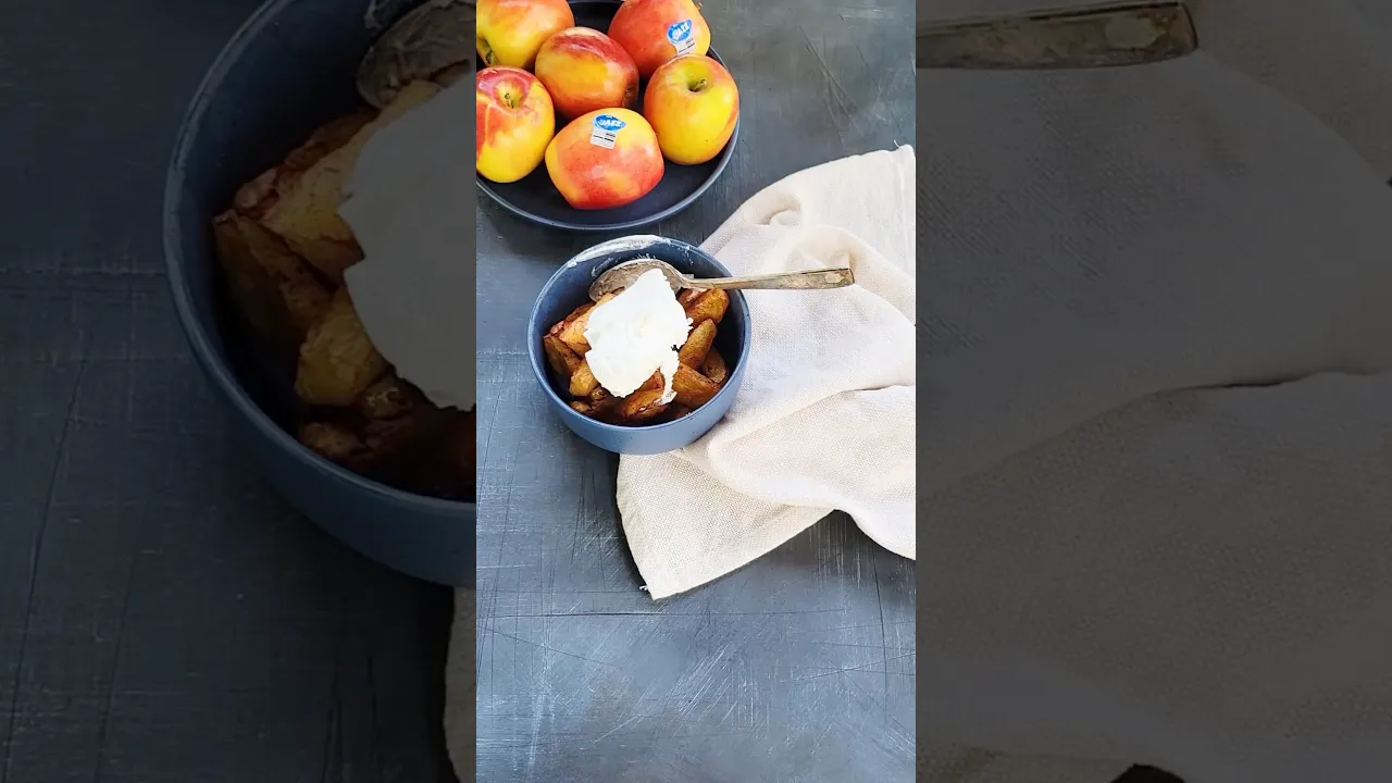 Air Fried Apples make the perfect after school snack. #food #recipe #airfryer #apple