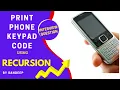 Print Keypad Combination Recursion Coding Ninjas