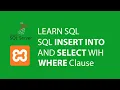 Sql Insert Into and Select with Where Clause - Tutorial 3 in