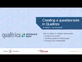 HOW TO Questionnaires How to create a questionnaire in Qualtrics Part 1