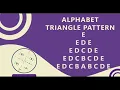 89 Alphabet Triangle Pattern without any pre-defined method using while loop in Python