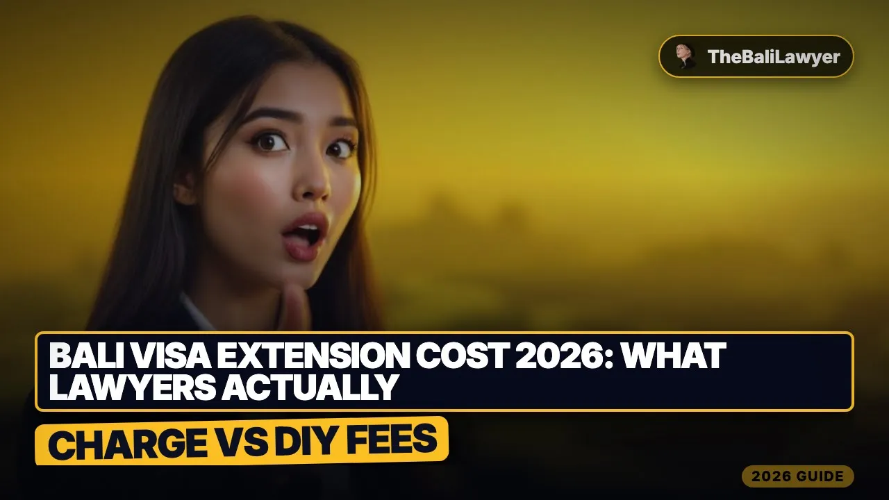 Bali Visa Extension Cost 2026: What Lawyers Actually Charge vs DIY Fees