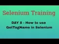 Selenium Training 8 How to use GetTagName in Selenium NATASA Tech