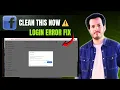 Fix Facebook Login Error Your Computer Needs To Be Cleaned Step-by-Step