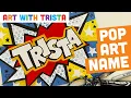 Pop Art Name Inspired by Roy Lichtenstein Art Lesson - Art With Trista
