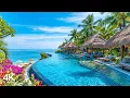 Tropical Bossa Nova Jazz Beach Morning Ambience in Summer with Smooth Waves Sound for Great Moods