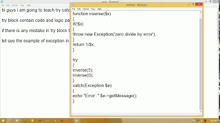 exception handling in php