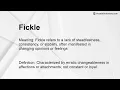 Fickle Meaning