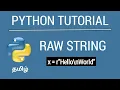 Python Raw String - Tamil Tutorial iCoding