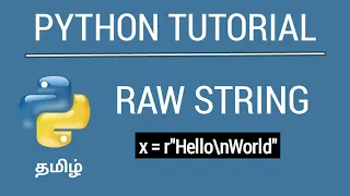 Python Raw String - Tamil Tutorial iCoding