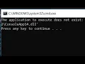 The application to execute does not exist Error in Visual Studio