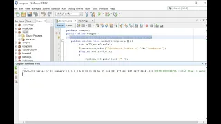 Java Program to Display Fibonacci Series using loops