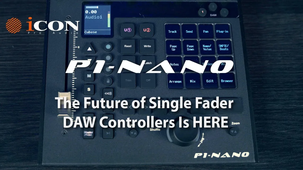 iCon Pro Audio P1-Nano Compact DAW Control Surface Bundle with D5