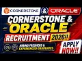 CORNERSTONE ORACLE RECRUITMENT 2026 Hiring Freshers Experienced Graduates APPLY NOW