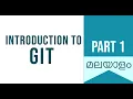 Part 1 Introduction to GIT Date with Git Git Malayalam Tutorial