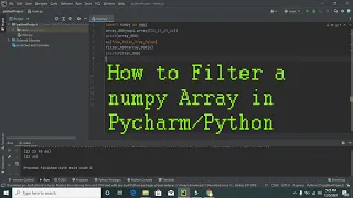 how to filter a numpy array in