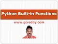 Python Class 17 - Python Built-in Functions