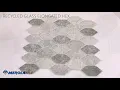 Merola Tile - Recycled Glass Elongated Hexagon