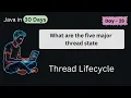 Thread Lifecycle in Java Java Multithreading DAY - 26 Part