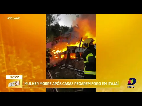 Giro de notícias - Incêndio em Itajaí deixa uma vítima fatal e casas consumidas pelas chamas