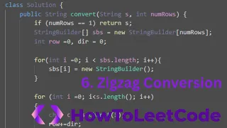 6 ZigZag Conversion LeetCode Step-by-Step Solution O n Solution Explained in Detail