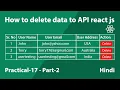 Delete Row Data in React API