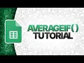 How To Use AVERAGEIF Function In Google Sheets AVERAGEIF