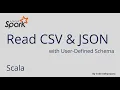 Read CSV and JSON with user defined schema Scala Spark