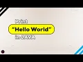 Print Hello World in Java Basic Java Program BlueJCode