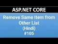 ASP NET CORE Tutorial For Beginners 105 Selected remove from Other SelectList Duplicate Remove