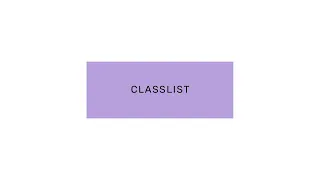 Classlist