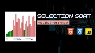 Selection sort visualization project No Talking HTML CSS JavaScript hushmodeTECHIE