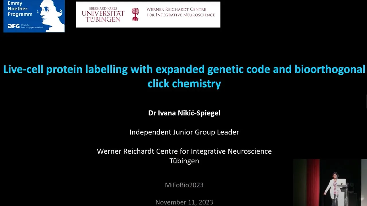 Mifobio 2023 - Ivana NIKIC SPIEGEL - Live-cell protein labelling with expanded genetic code and...