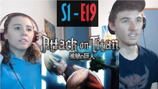 my sister and i react to attack on titan s1 e19