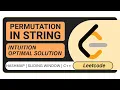 LeetCode 567 Permutation in String Map Sliding window