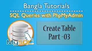 SQL Queries With PhpMyAdmin Create Table -Part 03