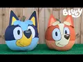 Pumpkin Painting BLUEY Disney Bluey and Bingo Halloween - Painting Time Lapse How-To