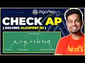 GFG Check Arithmetic Progression Solving AlgoPrep 151 Nishant Chahar