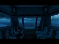 10 Hours ⚡️ Rain & Wave sound 😴Drifted into a good night's sleep while in a cruise floating offshore
