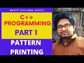 Simple Triangle Half Pyramid With C Code Part 1 Pattern Printing Programs