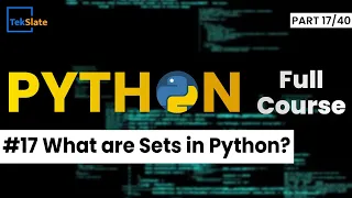 What are Sets in Python - Explained With Example Python Tutorial TekSlate