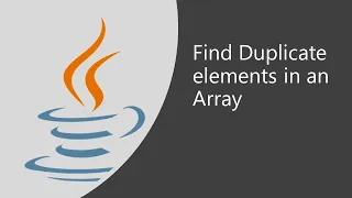 Important Java Program for Interviews Pgm 10 How to Find Duplicate Elements in an Array