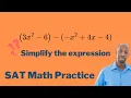 Simplify the expression SAT Math Practice Algebra