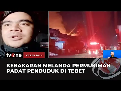 Kebakaran Hebat Melanda Permukiman Padat Penduduk di Tebet, Warga Panik Berhamburan