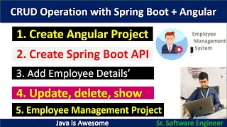 CRUD Operation using Spring Boot Angular Mysql - Employees Management Project