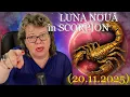 LUNA NOUĂ în SCORPION (20.11.2025)
