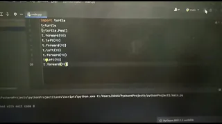 How to draw in pycharm using turtle module