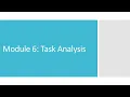 Module 6 Task Analysis