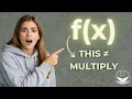 Function Notation Explained Why f x Is NOT Multiplication